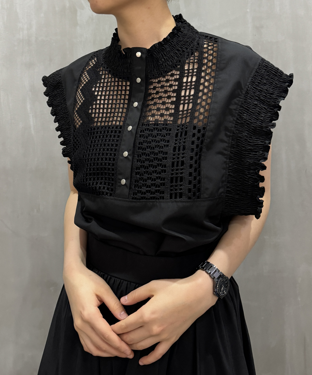DRIES VAN NOTEN☆変形レースブラウス ワンピース DRIES VAN NOTEN 