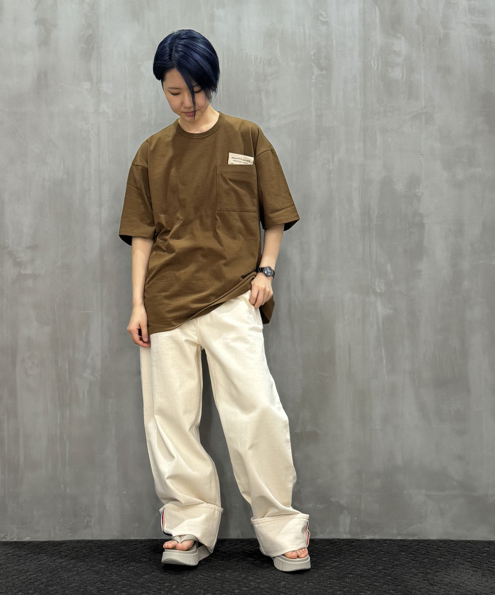 beautiful people（ビューティフルピープル）｜raffy premium jersey big QOLtag T-shirt