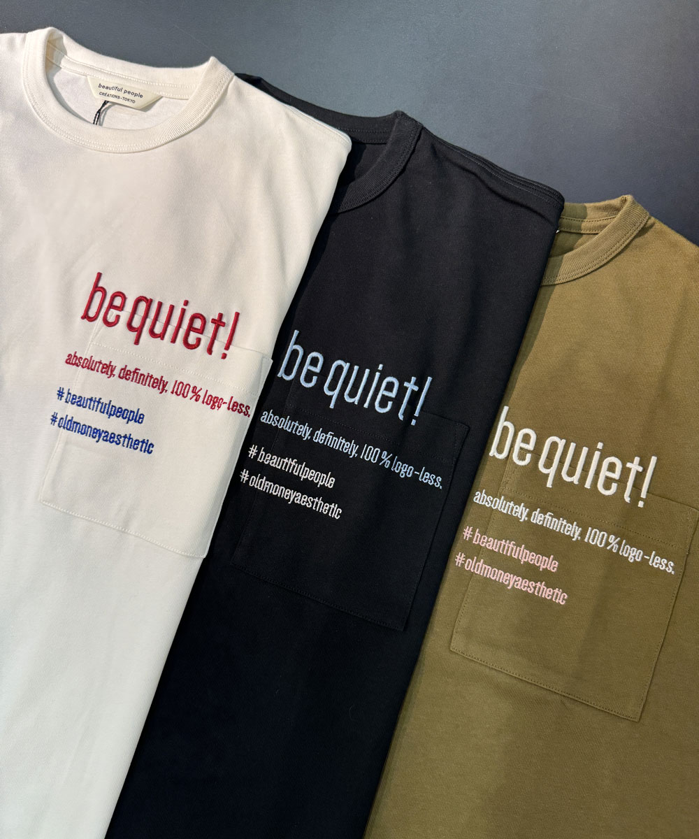 beautiful people（ビューティフルピープル）｜suvin compact jersey typography T-shirts