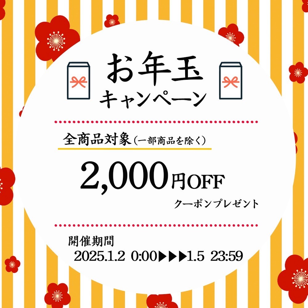 お年玉キャンペーン【2000円OFF】1/2-1/5