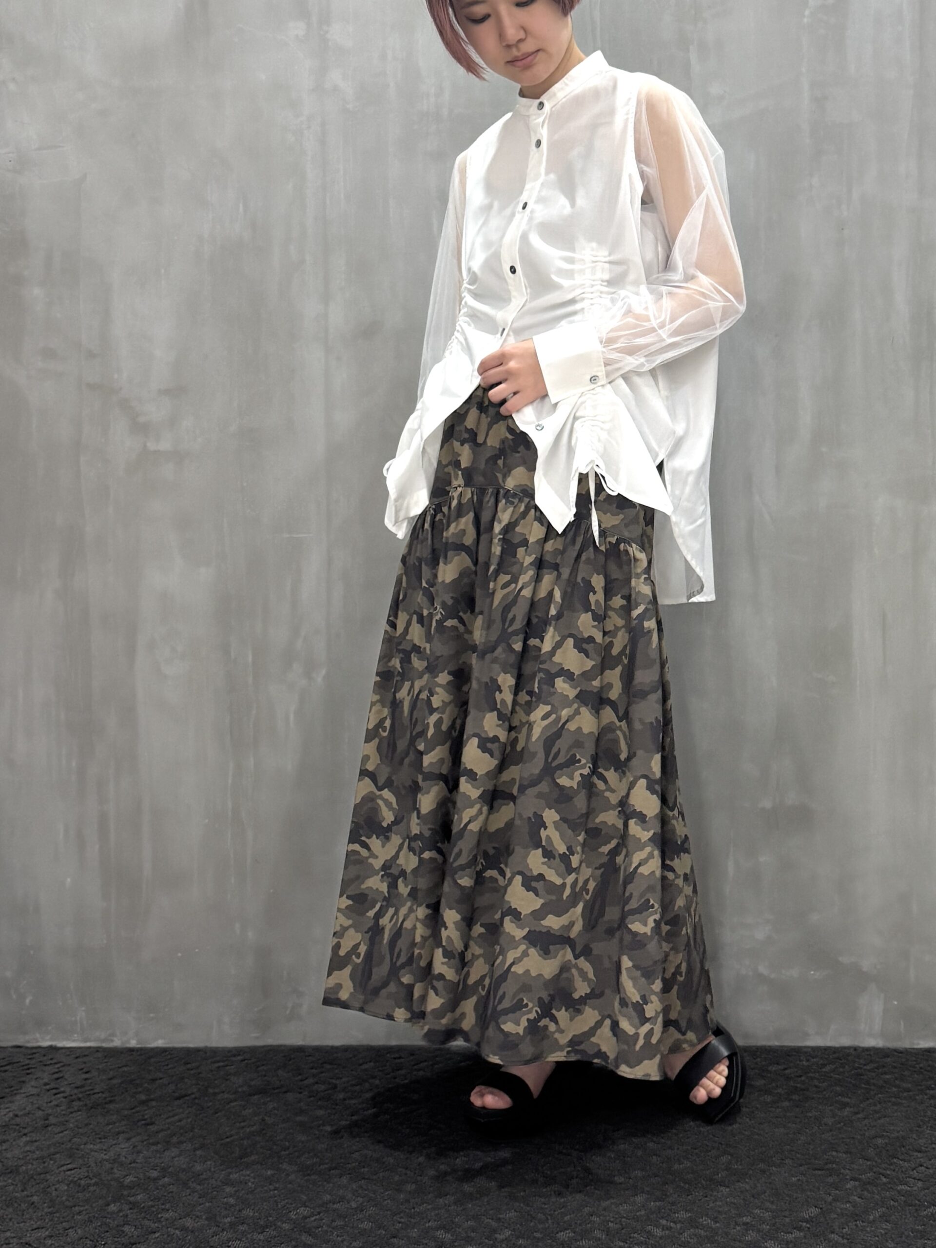 RISLEY　Shirt-with-tulle-sleeves- 2