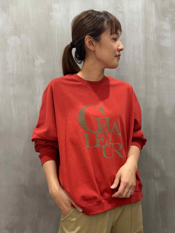 Lallia Mu フロッキープリントトレーナー 2513514