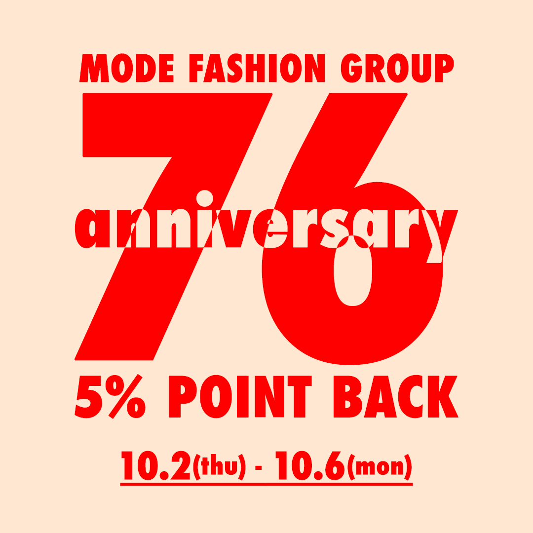 【5%ポイントバック】5日間限定！創立76周年記念キャンペーン