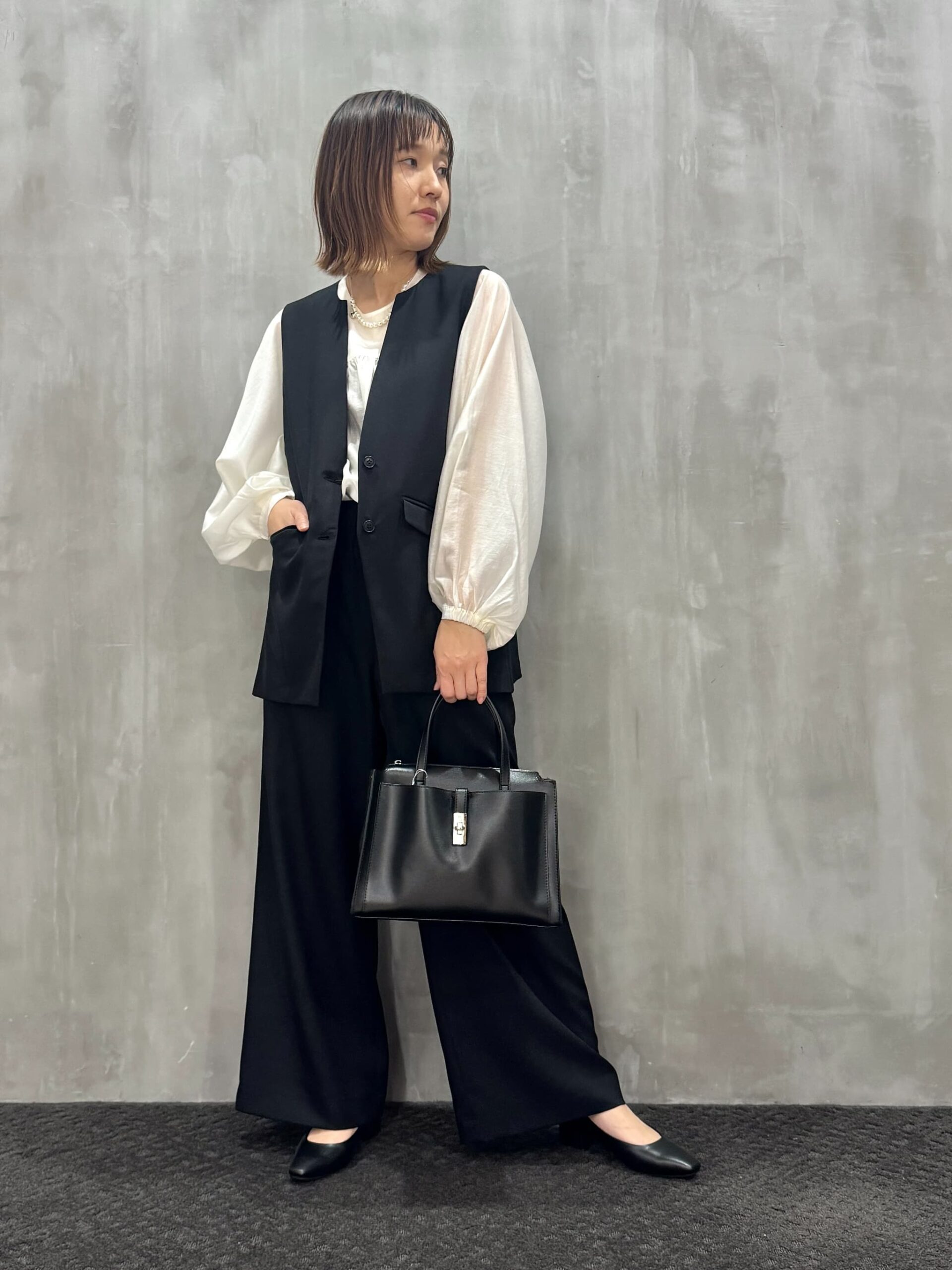 ジレ 入卒式 ママコーデ