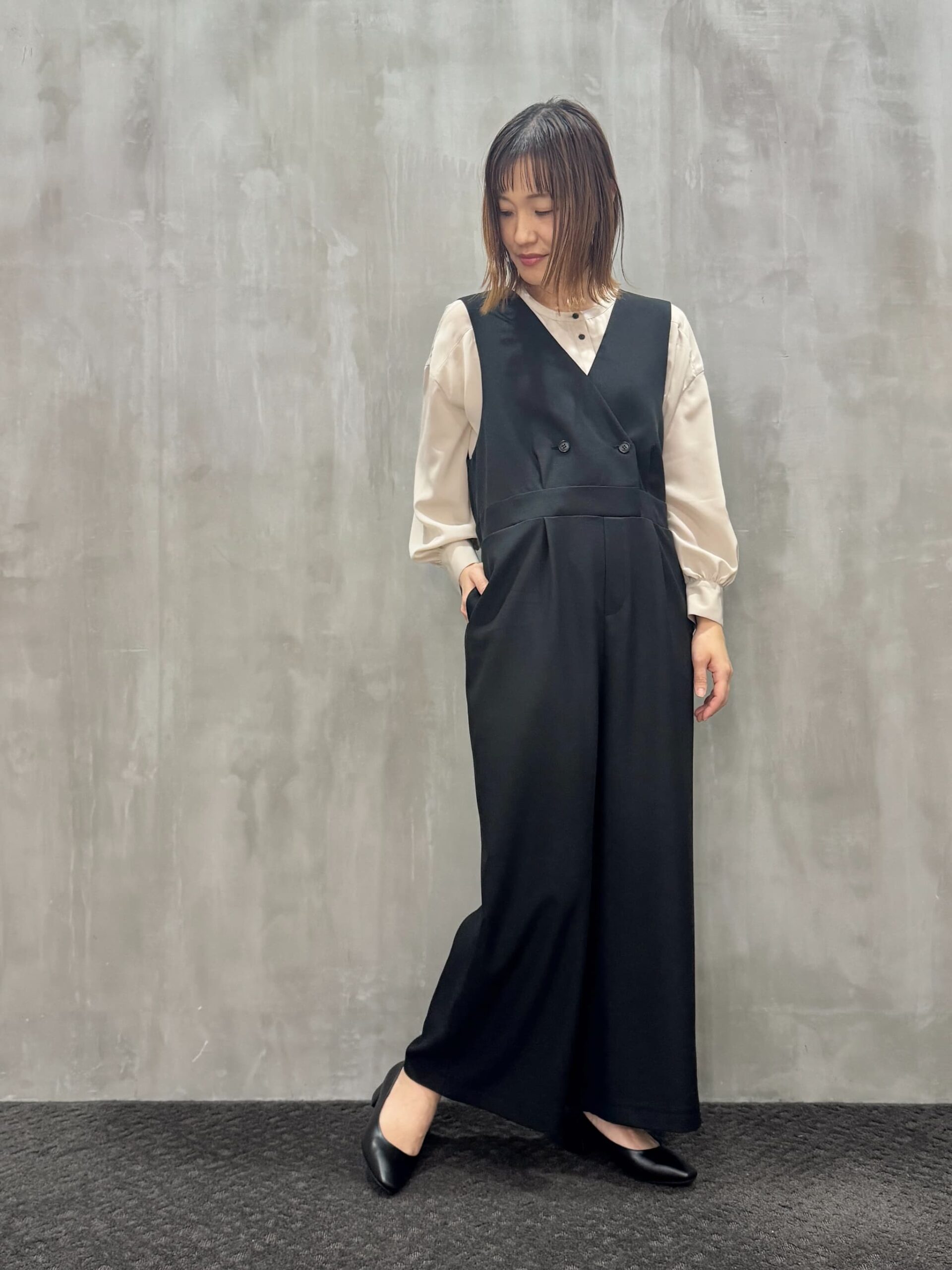 サロペット 入卒式 ママコーデ