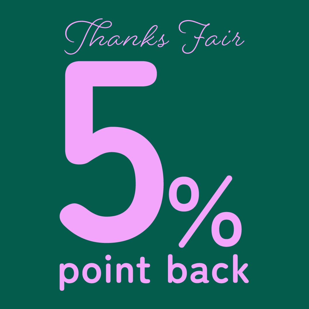 【5%ポイントバック!!】5日間限定のThanks Fair