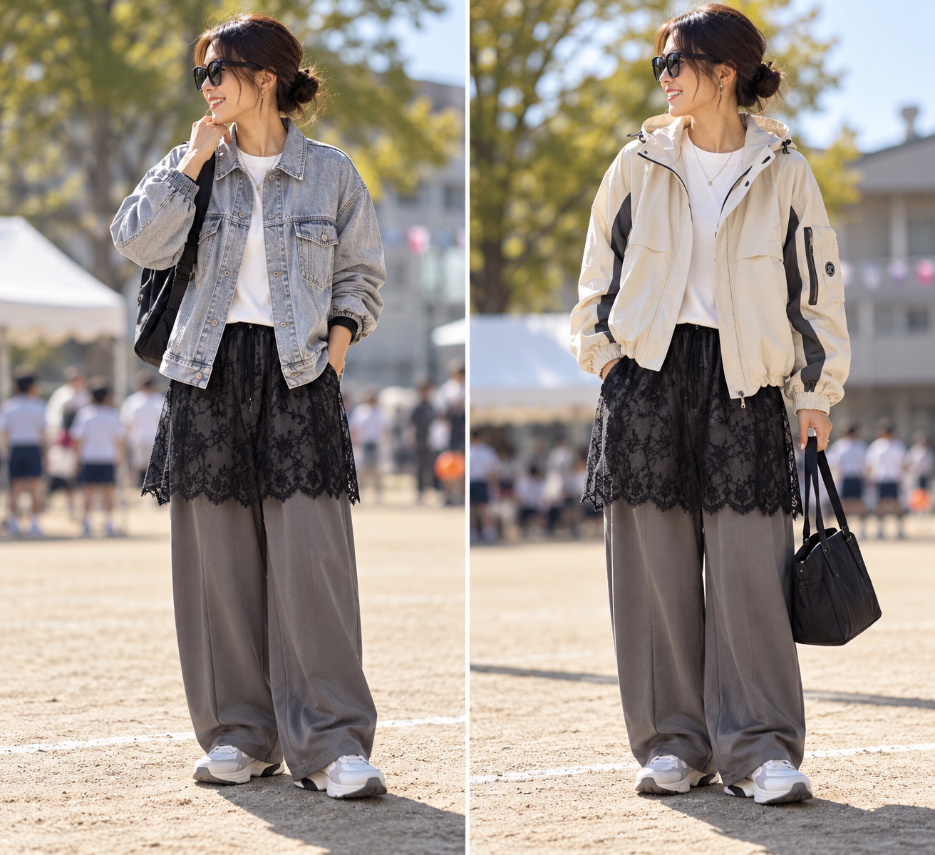 ayaneのアイテムを使った秋の運動会コーデ 着用イメージ